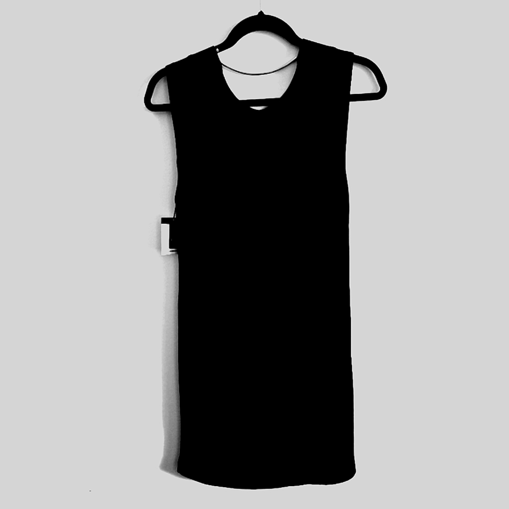 T. ALEXANDER WANG | NWT S Mini Dress with Metal Neck Detail | black